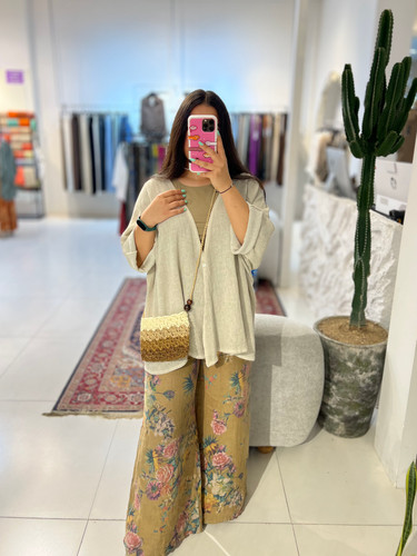 کیف زنانه رافیا دستبافت مدل یکطرفه طرح موکا
